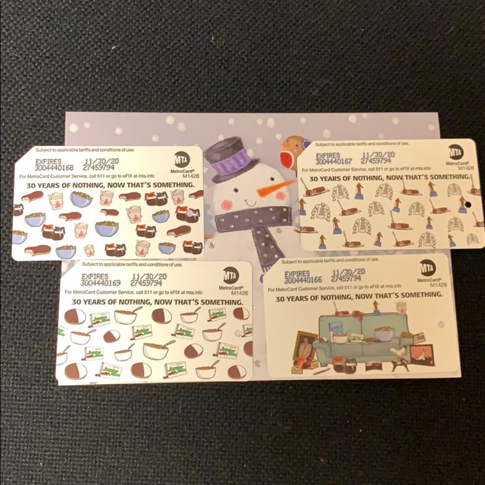 Seinfeld set of new Metrocards 4 cards